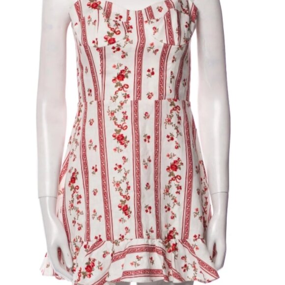 NWOT Reformation Mariana Sleeveless Linen Mini Dress in White M $218 - Picture 7 of 12